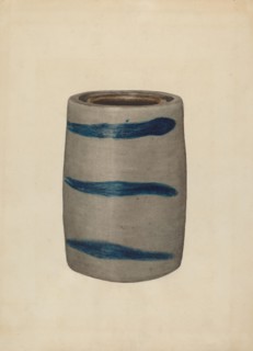 Stoneware Jar, c. 1937. Creator: Richard Barnett.