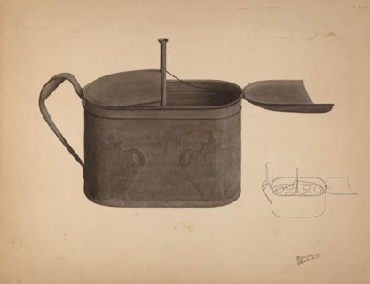 Tin Egg Boiler, c. 1938. Creator: Richard Barnett.