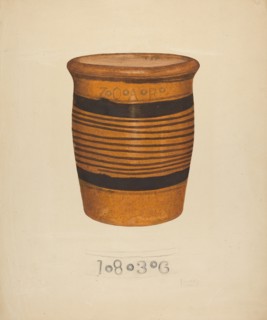 Zoar Flower Pot, c. 1937. Creator: Richard Barnett.