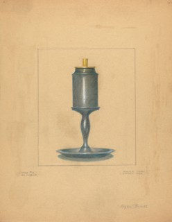Pewter Lamp, 1935/1942. Creator: Eugene Barrell.
