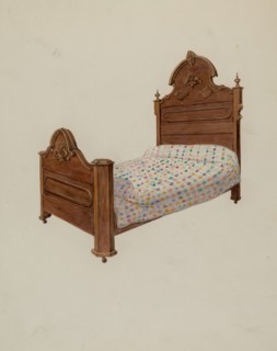 Bed, c. 1937. Creator: Dana Bartlett.