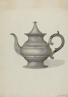 Pewter Teapot, c. 1937. Creator: Dana Bartlett.
