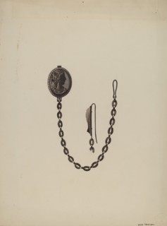 Medallion and Chain, c. 1936. Creator: Dana Bartlett.