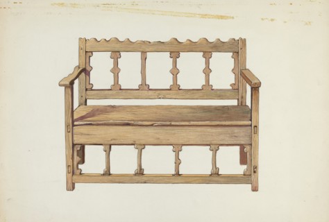 Bench, 1935/1942. Creator: Dana Bartlett.