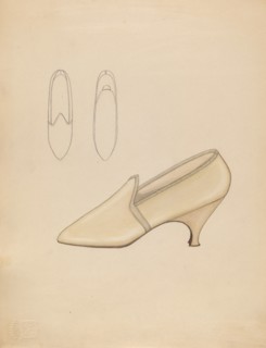 Wedding Slippers, c. 1936. Creator: Doris Beer.
