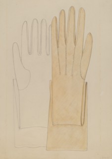 Gloves, c. 1937. Creator: Jessie M. Benge.