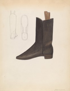 Boy's Boot, c. 1936. Creator: Jessie M. Benge.