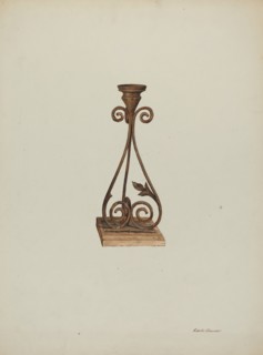 Candlesticks, 1939. Creator: Edith Towner.