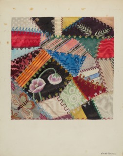 Patchwork Quilt (Section), c. 1937. Creator: Edith Towner.