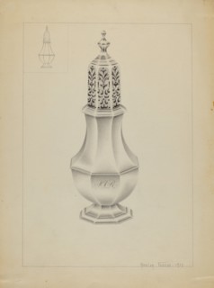 Silver Salt Cellar, 1937. Creator: Amelia Tuccio.