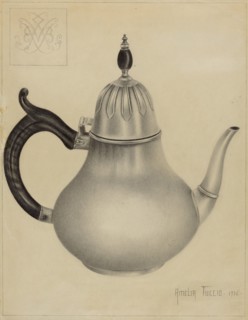 Silver Teapot, 1936. Creator: Amelia Tuccio.