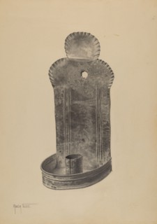 Candle Sconce, c. 1940. Creator: Amelia Tuccio.