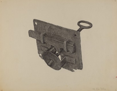 Lock and Key, c. 1938. Creator: Maurice Van Felix.