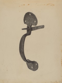 Door Handle, c. 1938. Creator: Maurice Van Felix.