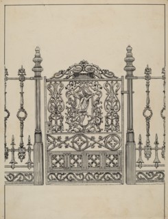 Cast Iron Gate, c. 1936. Creator: Lucien Verbeke.