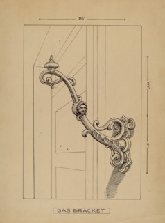 Cast Iron Lighting Brackets, c. 1936. Creator: Lucien Verbeke.