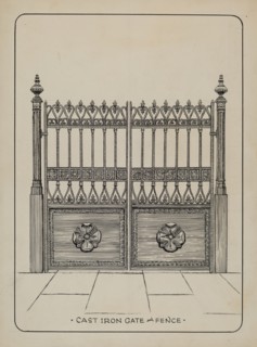 Cast Iron Gate, c. 1936. Creator: Lucien Verbeke.