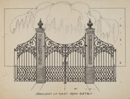 Iron Gates, c. 1936. Creator: Lucien Verbeke.