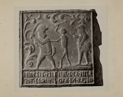 Pa. German Stove Plate, c. 1937. Creator: Charles Von Urban.