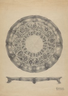 Silver Tray, c. 1936. Creator: Kalamian Walton.
