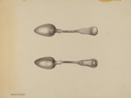Silver Spoon, c. 1938. Creator: Kalamian Walton.