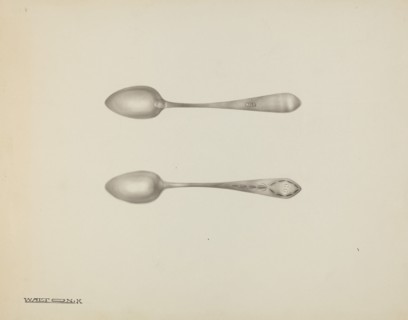 Silver Teaspoon, c. 1939. Creator: Kalamian Walton.