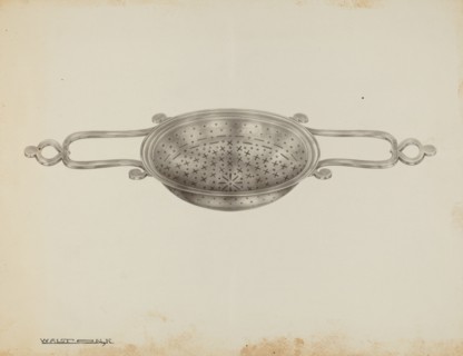 Silver Strainer, c. 1939. Creator: Kalamian Walton.