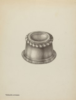 Silver Salt Trencher, c. 1939. Creator: Kalamian Walton.
