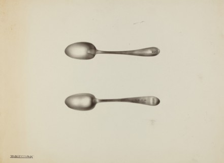 Silver Teaspoon, c. 1938. Creator: Kalamian Walton.
