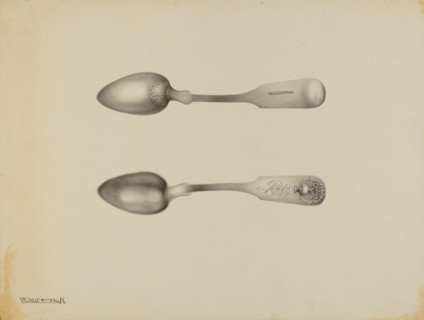 Silver Spoon, c. 1938. Creator: Kalamian Walton.