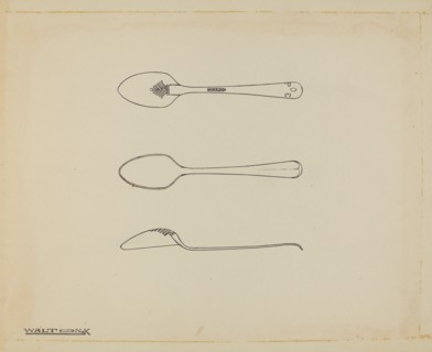 Silver Teaspoon, c. 1939. Creator: Kalamian Walton.