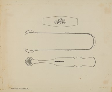 Silver Sugar Tongs, c. 1939. Creator: Kalamian Walton.