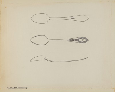 Silver Teaspoon, c. 1939. Creator: Kalamian Walton.