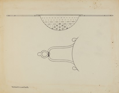 Silver Strainer, c. 1939. Creator: Kalamian Walton.