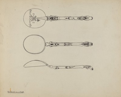 Silver Funeral Spoon, c. 1938. Creator: Kalamian Walton.