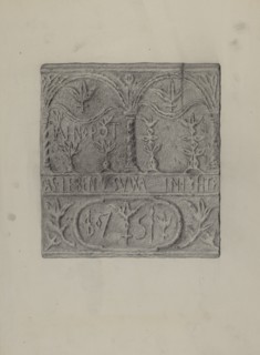 Pa. German Stove Plate, c. 1937. Creator: Roy Weber.