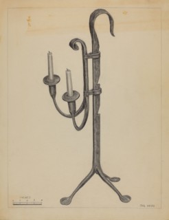 Candlestand, c. 1936. Creator: Carl Weiss.