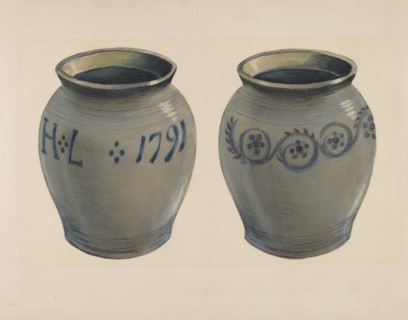 Stoneware Vase, c. 1936. Creator: Carl Weiss.