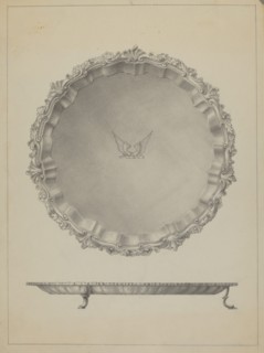 Silver Tray, c. 1936. Creator: Simon Weiss.