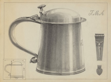 Silver Tankard, 1935/1942. Creator: Simon Weiss.