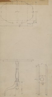 Drawing of Table, 1936. Creator: Hans Westendorff.