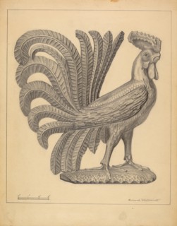Figurine: Cock, c. 1937. Creator: Bernard Westmacott.