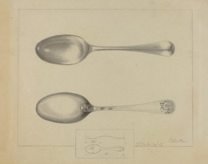 Silver Spoon, c. 1936. Creator: Charlotte Winter.