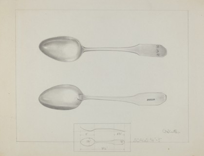 Silver Spoon, c. 1936. Creator: Charlotte Winter.