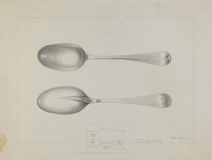 Silver Spoon, c. 1936. Creator: Charlotte Winter.