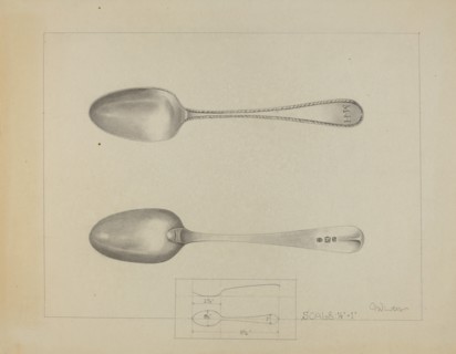 Silver Spoon, c. 1936. Creator: Charlotte Winter.