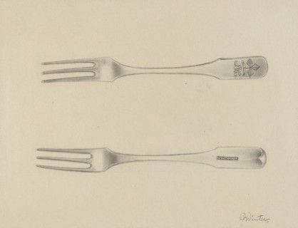 Silver Fork, c. 1936. Creator: Charlotte Winter.