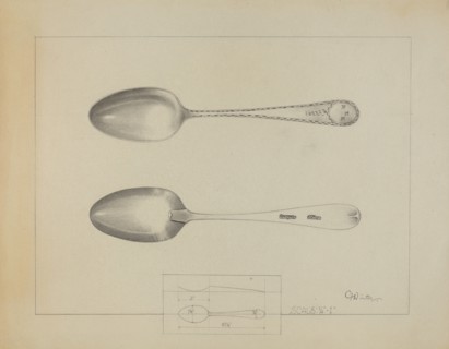 Silver Spoon, c. 1936. Creator: Charlotte Winter.