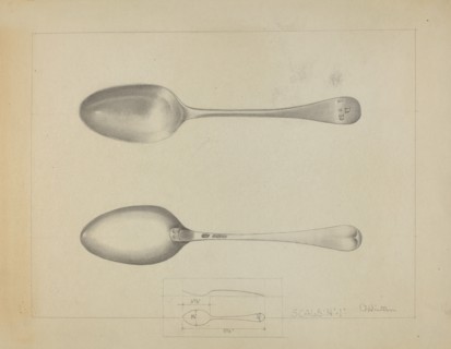 Silver Spoon, c. 1936. Creator: Charlotte Winter.