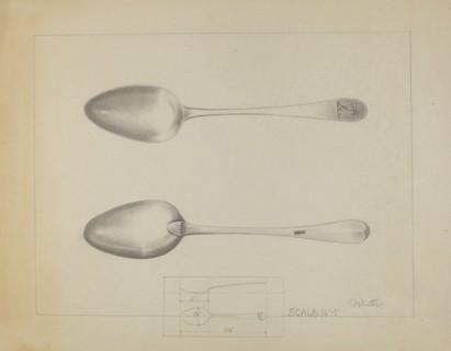 Silver Spoon, c. 1936. Creator: Charlotte Winter.